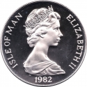 1 Crown 1982, KM# 94a, Isle of Man, Elizabeth II, 1982 Football (Soccer) World Cup in Spain, Football Game II