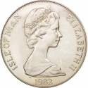 1 Crown 1982, KM# 93, Isle of Man, Elizabeth II, 1982 Football (Soccer) World Cup in Spain, Football Game I