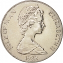 1 Crown 1982, KM# 97, Isle of Man, Elizabeth II, Manx Maritime Heritage, H.M.S. Bounty and Fletcher Christian