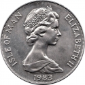 1 Crown 1983, KM# 105, Isle of Man, Elizabeth II, 200th Anniversary of Manned Flight, Gloster Whittle Jet