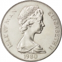 1 Crown 1980, KM# 67, Isle of Man, Elizabeth II, 1980 Olympic Games, Moscow 1980 Summer Olympics