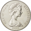 1 Crown 1980, KM# 65, Isle of Man, Elizabeth II, 1980 Olympic Games, Moscow 1980 Summer Olympics