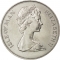 25 Pence 1975, KM# 31, Isle of Man, Elizabeth II, Cats, Manx Cat
