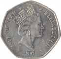 50 Pence 1997, KM# 806, Isle of Man, Elizabeth II, International Isle of Man Tourist Trophy Race