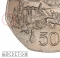 50 Pence 1980, KM# 71, Isle of Man, Elizabeth II, Christmas, Victorian Era, Dieletters position and style