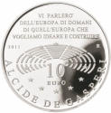 10 Euro 2011, KM# 340, Italy, 130th Anniversary of Birth of Alcide De Gasperi