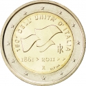 2 Euro 2011, KM# 338, Italy, 150th Anniversary of the Italian Unification