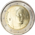 2 Euro 2019, Italy, 500th Anniversary of Death of Leonardo Da Vinci