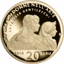 20 Euro 2018, KM# 425, Italy, Women in Arts, Artemisia Gentileschi