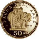 50 Euro 2014, KM# 370, Italy, Flora and Fauna in Art Masterpieces, Fauna: Baroque
