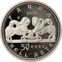 50 Euro 2012, KM# 351, Italy, Flora and Fauna in Art Masterpieces, Fauna: Middle Ages - Gothic