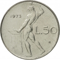 50 Lire 1954-1989, KM# 95.1, Italy