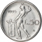 50 Lire 1990-1995, KM# 95.2, Italy