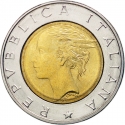 500 Lire 1993, KM# 160, Italy, 100th Anniversary of the Bank of Italy