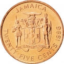 25 Cents 1995-2012, KM# 167, Jamaica, Elizabeth II