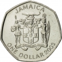 1 Dollar 1994-2008, KM# 164, Jamaica, Elizabeth II