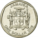 1 Dollar 2008-2022, KM# 189, Jamaica, Elizabeth II