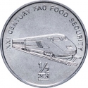 1/2 Chon 2002, KM# 193, Korea, North, Food and Agriculture Organization (FAO), Train