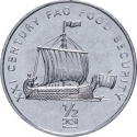 1/2 Chon 2002, KM# 191, Korea, North, Food and Agriculture Organization (FAO), Viking Ship