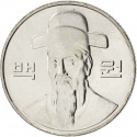 100 Won 1983-2024, KM# 35, Korea, South