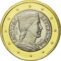 1 Euro 2014-2024, KM# 156, Latvia
