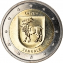 2 Euro 2018, KM# 196, Latvia, Regions of Latvia, Zemgale
