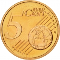 5 Euro Cent 2014-2024, KM# 152, Latvia