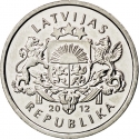 1 Lats 2012, KM# 136, Latvia, Limited Edition 1 Lats, Christmas bells