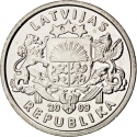 1 Lats 2009, KM# 106, Latvia, Limited Edition 1 Lats, Christmas tree
