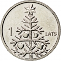 1 Lats 2009, KM# 106, Latvia, Limited Edition 1 Lats, Christmas tree