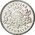 1 Lats 2011, KM# 127, Latvia, Limited Edition 1 Lats, Gingerbread heart