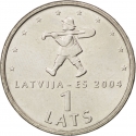 1 Lats 2004, KM# 61, Latvia, Limited Edition 1 Lats, Sprīdītis