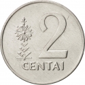 2 Centai 1991, KM# 86, Lithuania