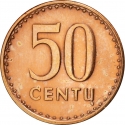 50 Centu 1991, KM# 90, Lithuania