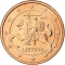 1 Euro Cent 2015-2025, KM# 205, Lithuania