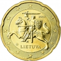 20 Euro Cent 2015-2025, KM# 209, Lithuania