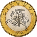 2 Litai 1998-2014, KM# 112, Lithuania