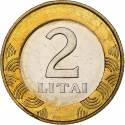 2 Litai 1998-2014, KM# 112, Lithuania
