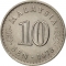 10 Sen 1967-1988, KM# 3, Malaysia