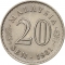 20 Sen 1967-1988, KM# 4, Malaysia