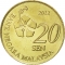 20 Sen 2011-2024, KM# 203, Malaysia