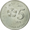 5 Sen 2011-2024, KM# 201, Malaysia