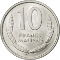 10 Francs 1961, KM# 3, Mali