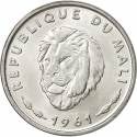 25 Francs 1961, KM# 4, Mali
