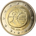2 Euro 2009, KM# 134, Malta, 10th Anniversary of the European Monetary Union and the Introduction of the Euro