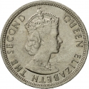1/4 Rupee 1960-1978, KM# 36, Mauritius, Elizabeth II