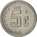 5 Centavos 1992-2002, KM# 546, Mexico
