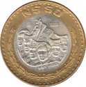 50 Nuevos Pesos 1993-1995, KM# 571, Mexico, Los Niños Héroes