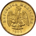 1 Peso 1870-1905, KM# 410, Mexico