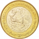 10 Pesos 2000-2001, KM# 636, Mexico, Third Millennium, Sun Stone